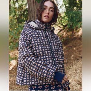 THE GREAT. The Whistler Puffer Jacket Coat Sherpa size s NWT